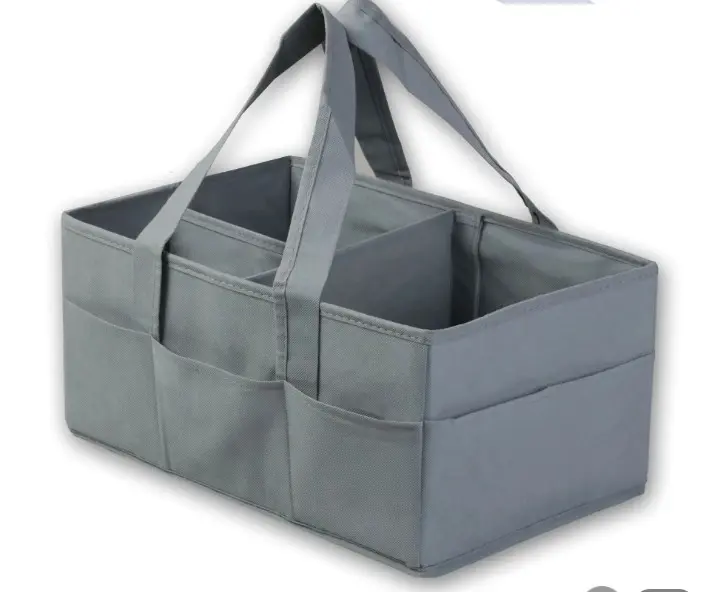 Baby diaper caddy organizer, foldable storage bag