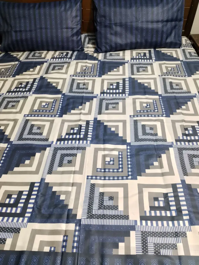 GUL AHMED premium quality bedsheet soft cotton in famous color Only 1 Left Buy Noww
