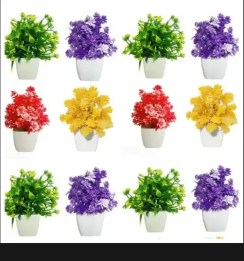 Pack of 12 artificial plants decoration piece