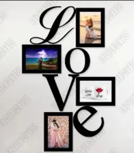 Love photo/picture frame 3D wooden wall